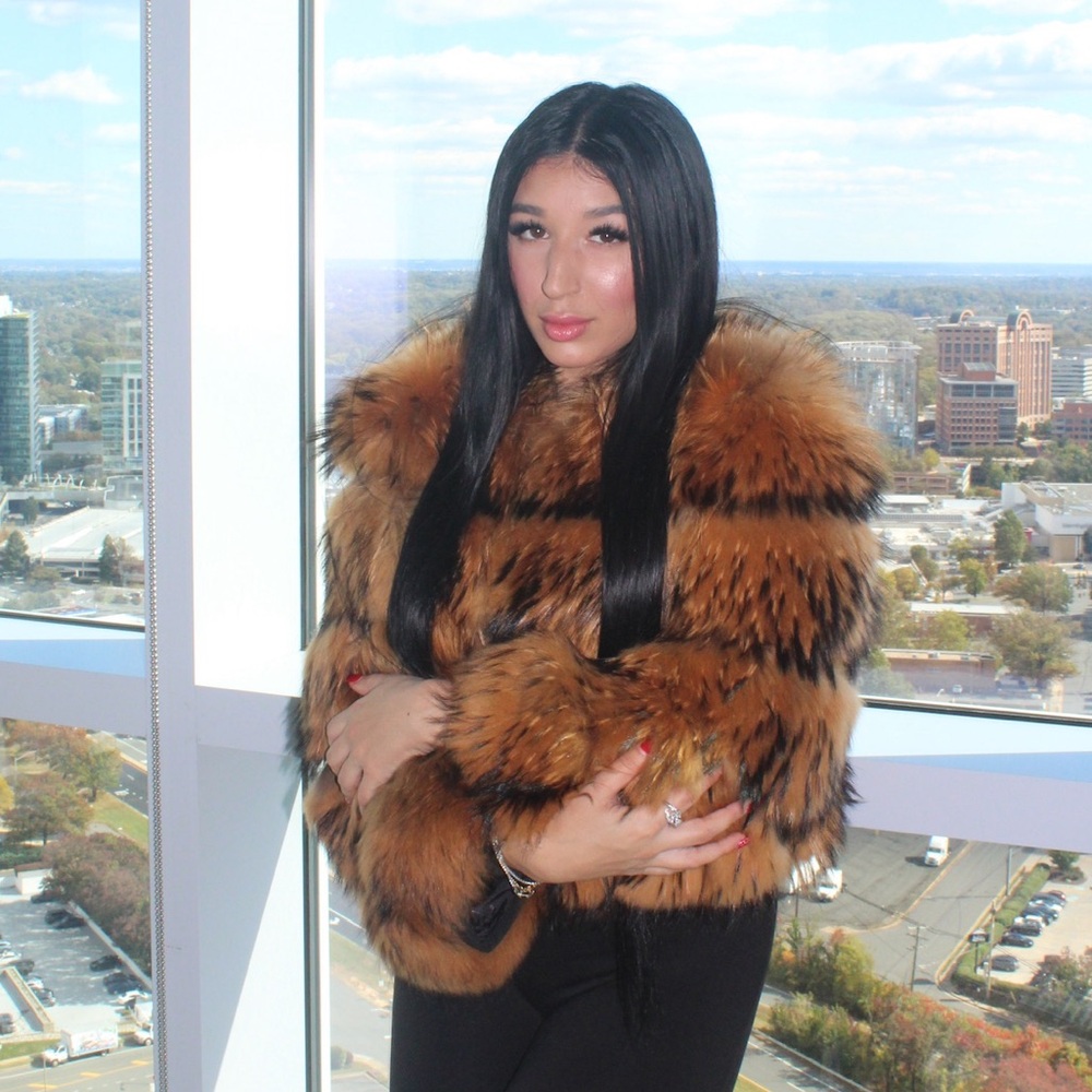 Genuine Raccoon Fur Coat